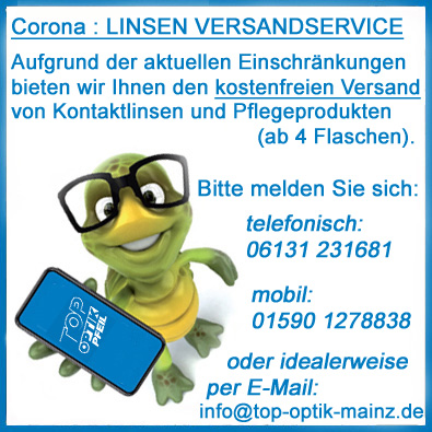 Top Optik Pfeil Mainz Corona Kontaktlinsen Versand